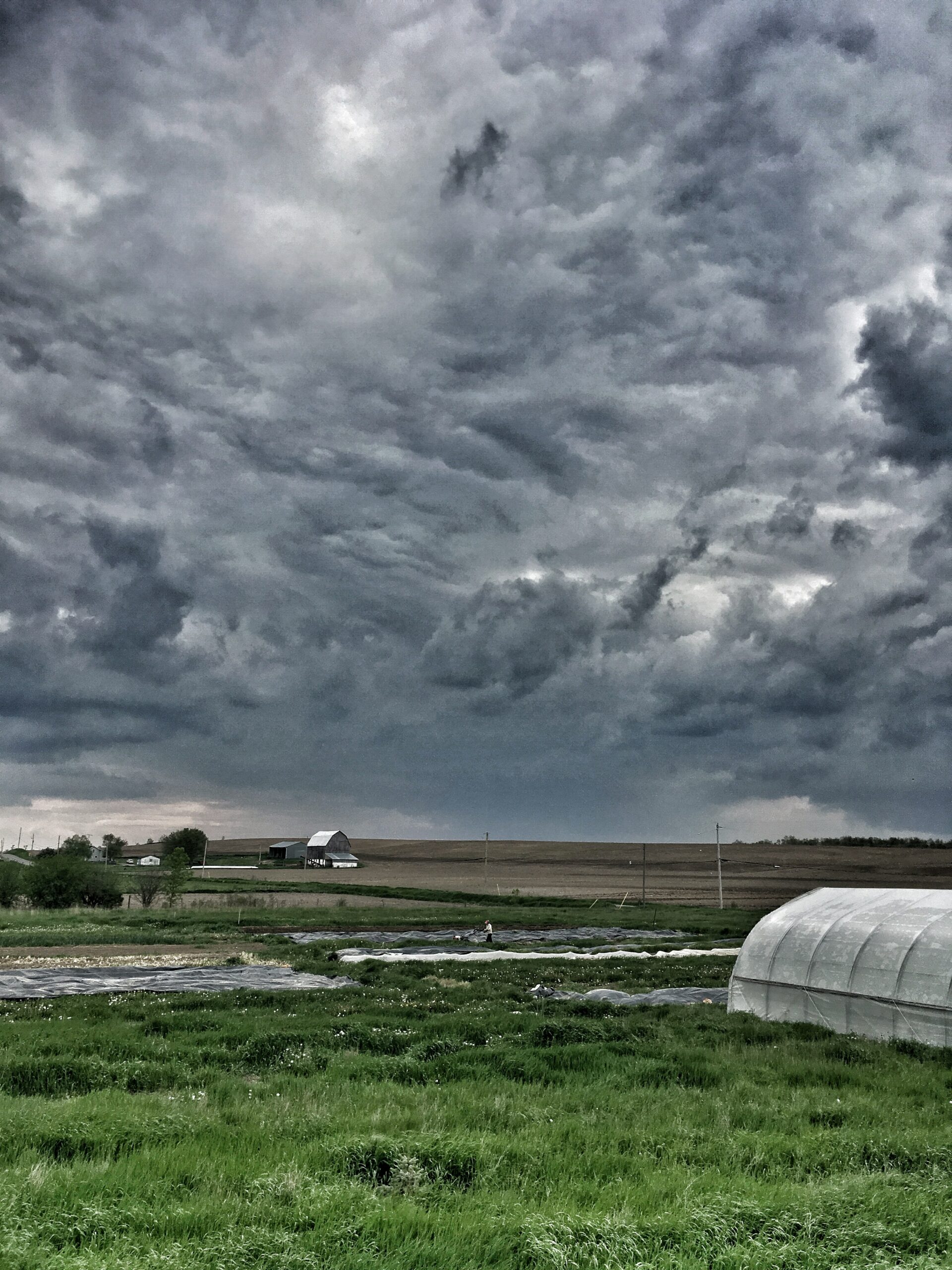 small tractor dramatic sky scaled - Knuckle Down News Update: April Showers Bring May Showers