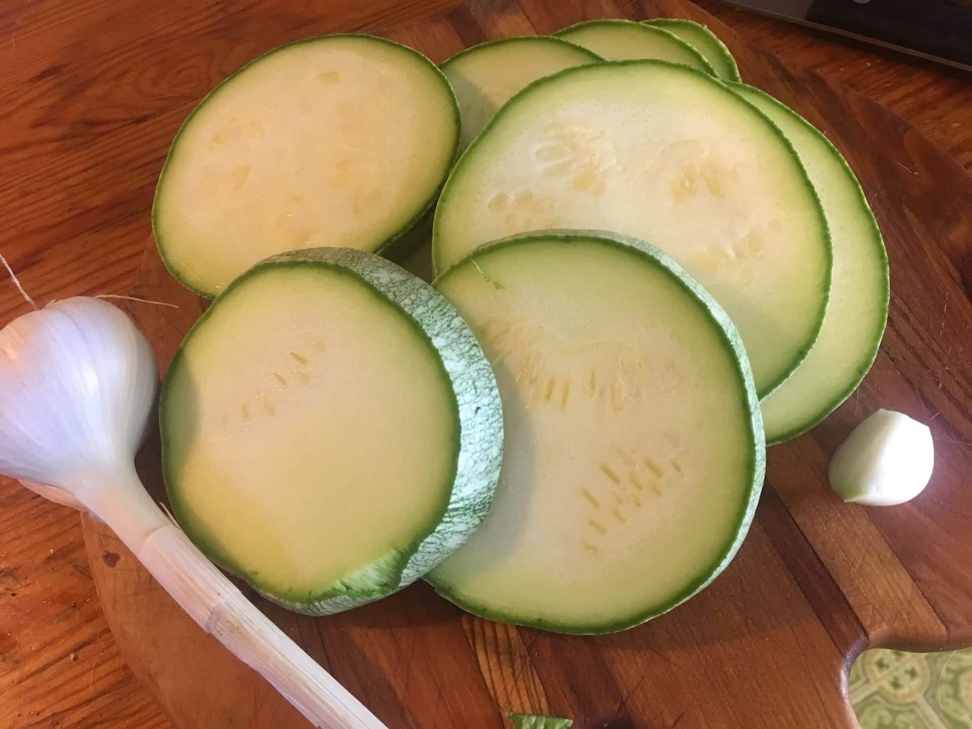 zuke slices - It is raining zucchini!